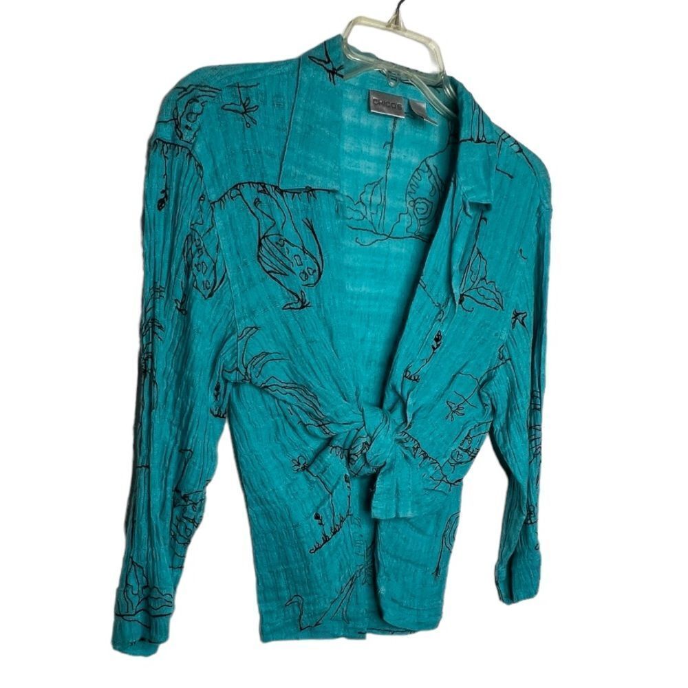Chico's Linen Top - Picture 4 of 6